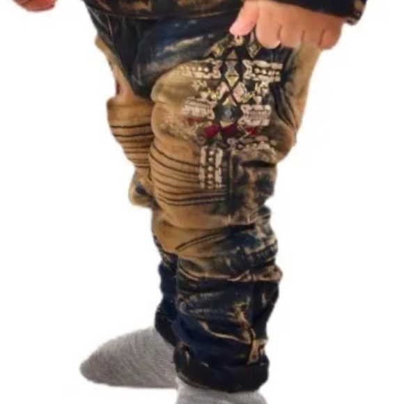 BOYS’ 8IGHTH DSTRKT JEAN-GOLD BLACK - Picture 2 of 6